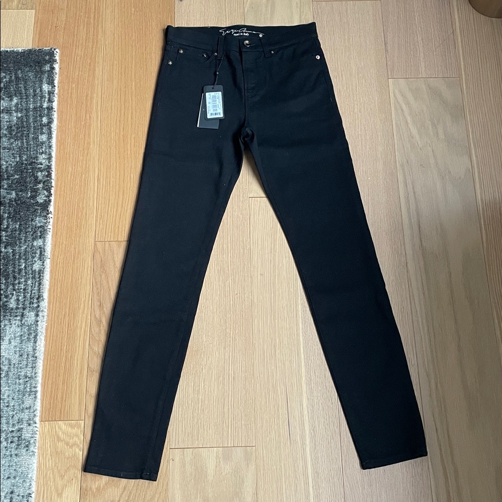 NWT Giorgio Armani Classic Black Denim Jeans